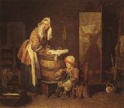jean-Baptiste-Simeon Chardin The Washerwoman USA oil painting artist